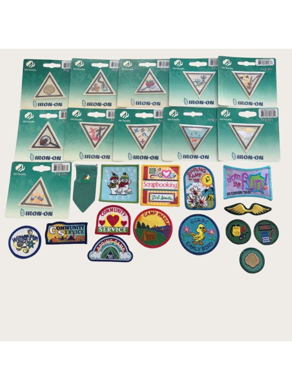 Vintage Girl Scout Patches Badges Try Its Lot of 26 Service Camp Themes